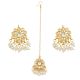 Handcrafted Kundan Floral Pearl Maang Tikka Set